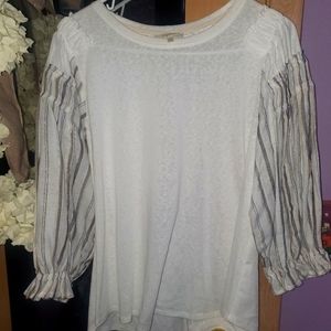 Mystree white puffed sleeved shirt.